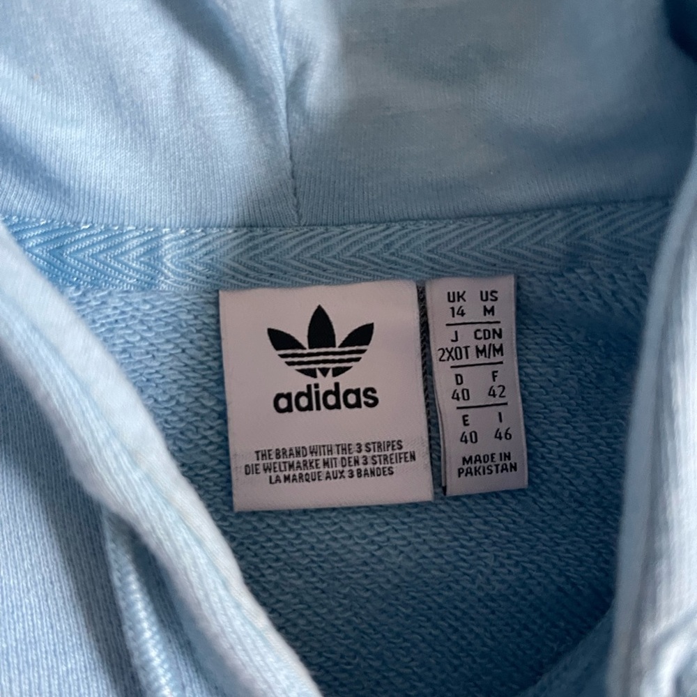 Light blue adidas hoodie